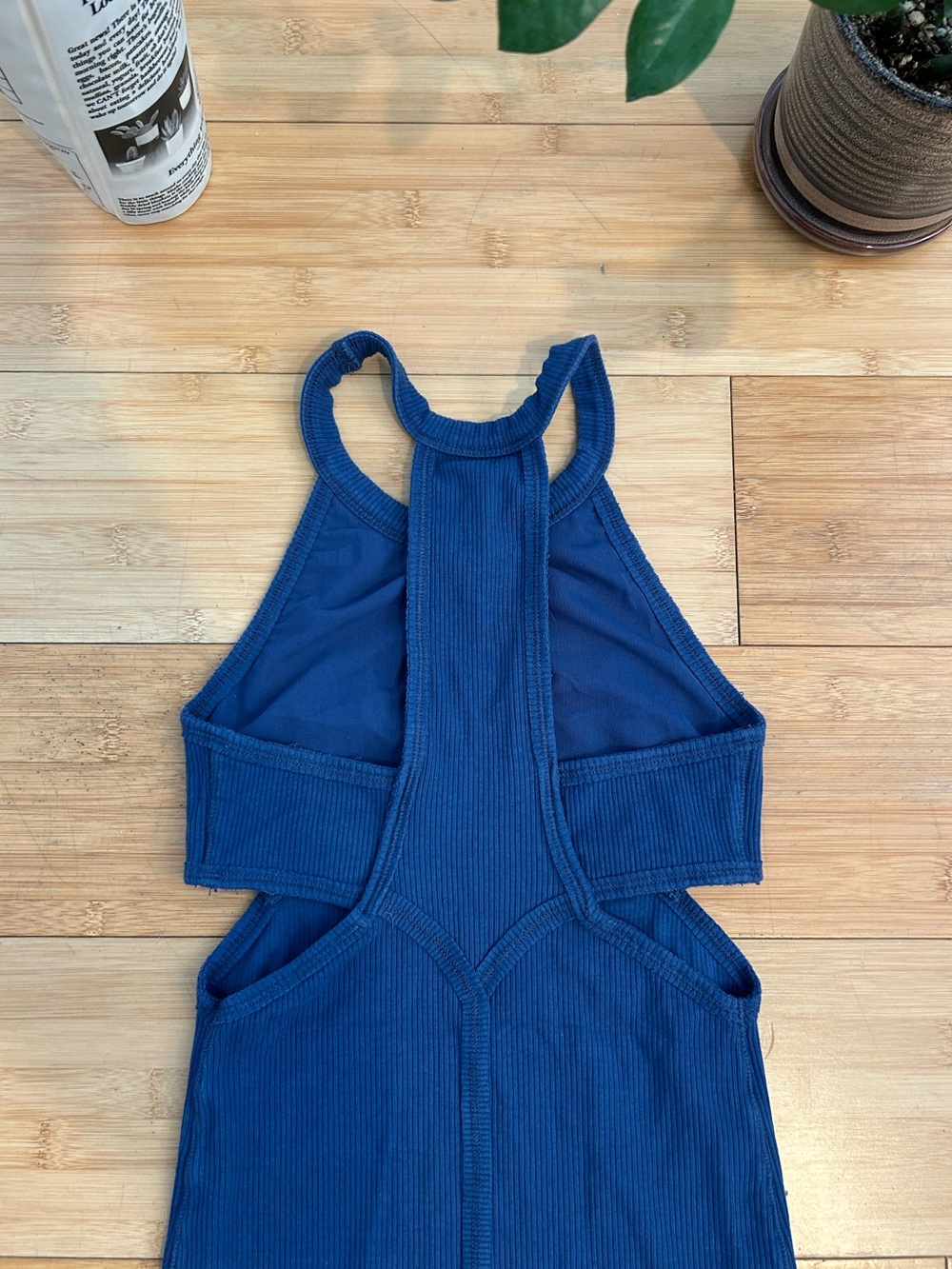 FP Blue Ribbed Cutout Tank - Picture 6 of 8